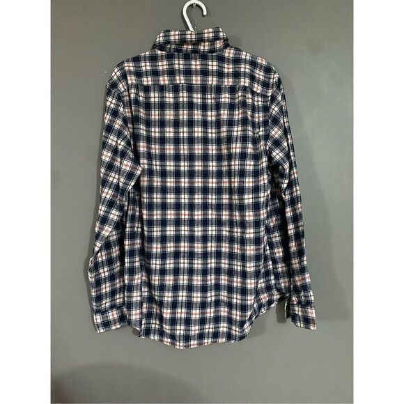 Goodfellow & Co Blue Red Flannel Button Up Top Size Large - Picture 6 of 6